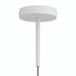 Rosone cilindrico in metallo con serracavo da 15 cm — Bianco opaco