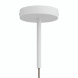Rosone cilindrico in metallo con serracavo da 15 cm — Bianco opaco