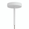 Rosone cilindrico in metallo con serracavo da 15 cm — Bianco opaco