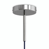 Rosone cilindrico in metallo con serracavo da 15 cm — Cromato