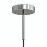 Rosone cilindrico in metallo con serracavo da 15 cm — Cromato