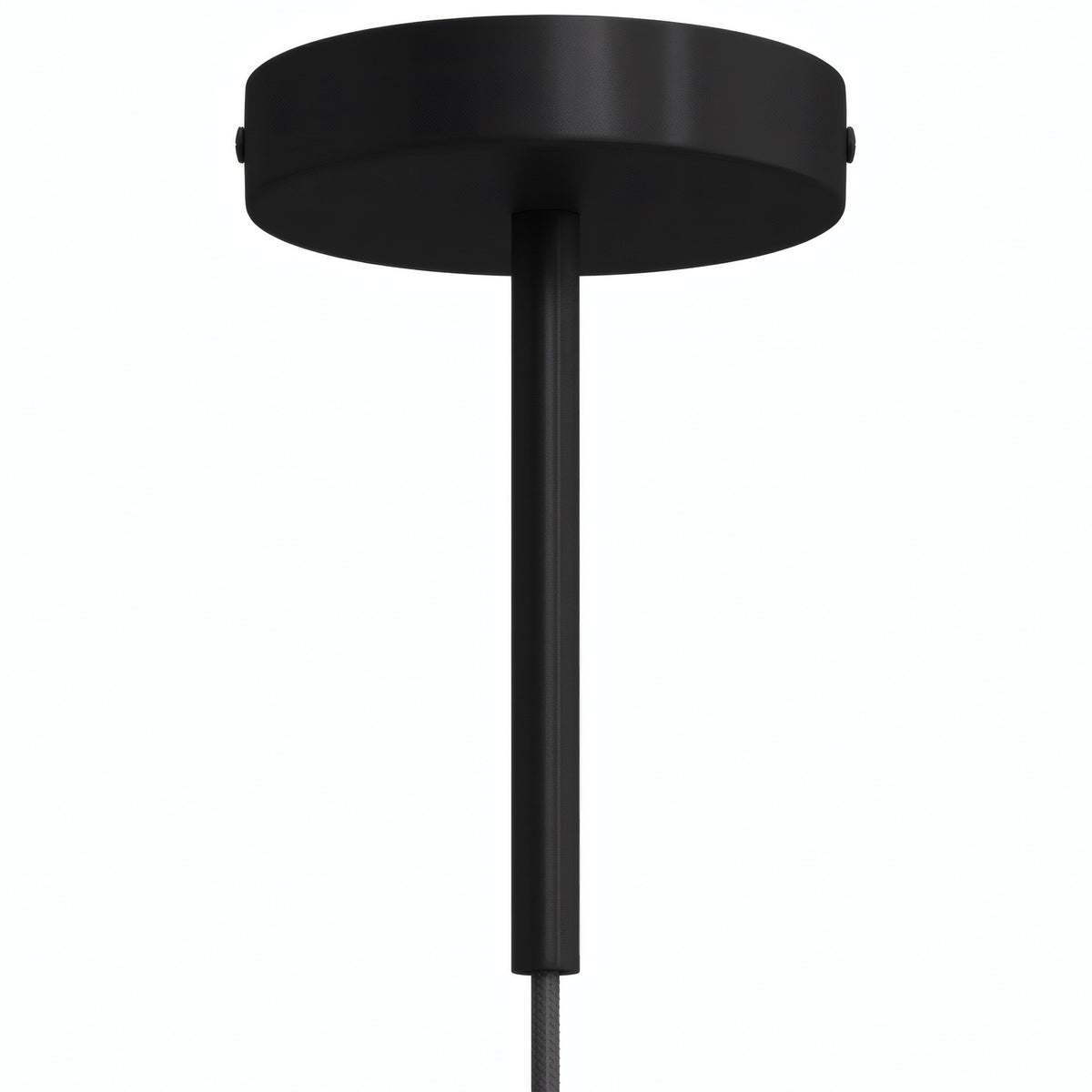 Rosone cilindrico in metallo con serracavo da 15 cm — Nero