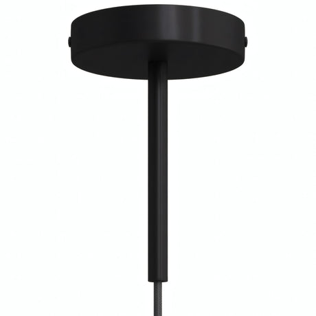 Rosone cilindrico in metallo con serracavo da 15 cm — Nero