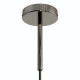 Rosone cilindrico in metallo con serracavo da 15 cm — Perla nera