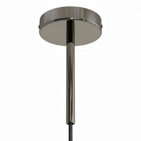 Rosone cilindrico in metallo con serracavo da 15 cm — Perla nera
