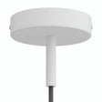 Rosone cilindrico in metallo con serracavo da 7 cm — Bianco opaco