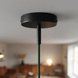 Rosone cilindrico in metallo con serracavo da 7 cm — Nero