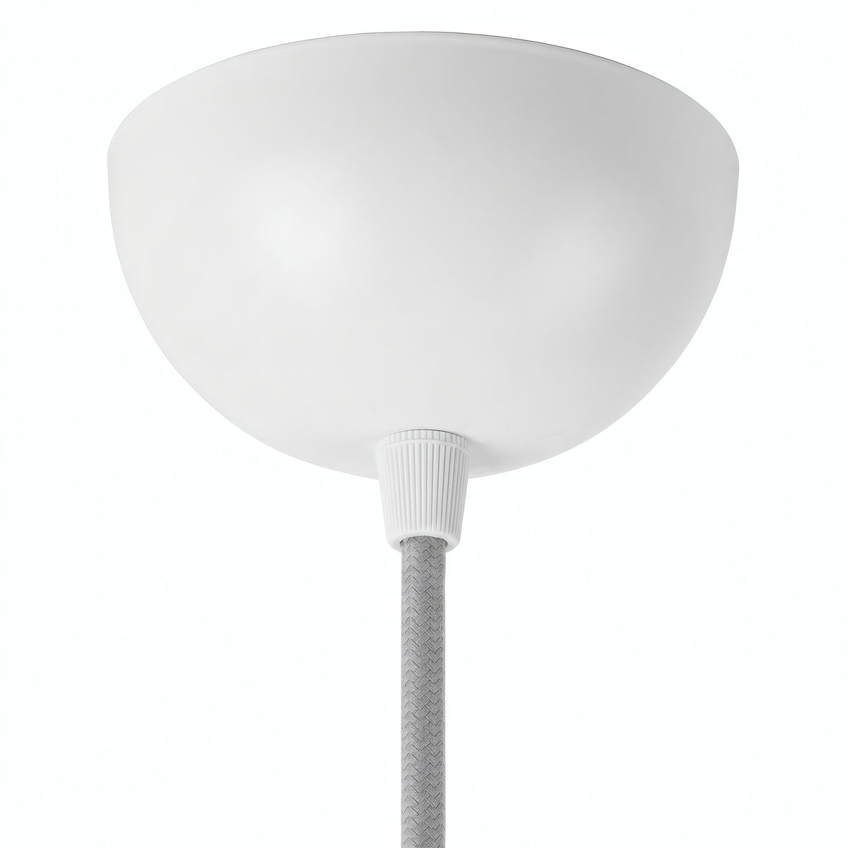 Rosone semisferico in metallo, Ø 100 mm — Bianco lucido