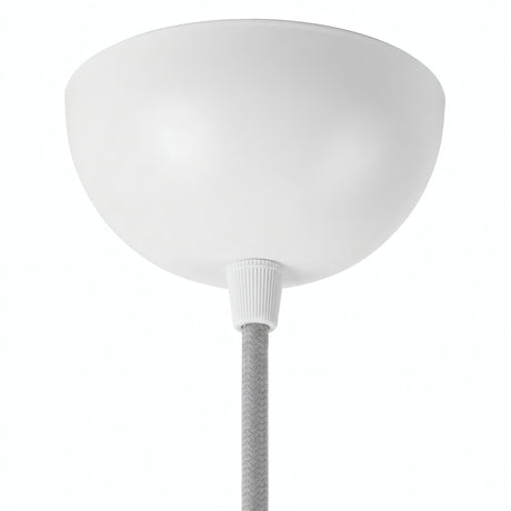 Rosone semisferico in metallo, Ø 100 mm — Bianco lucido