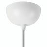 Rosone semisferico in metallo, Ø 100 mm — Bianco lucido