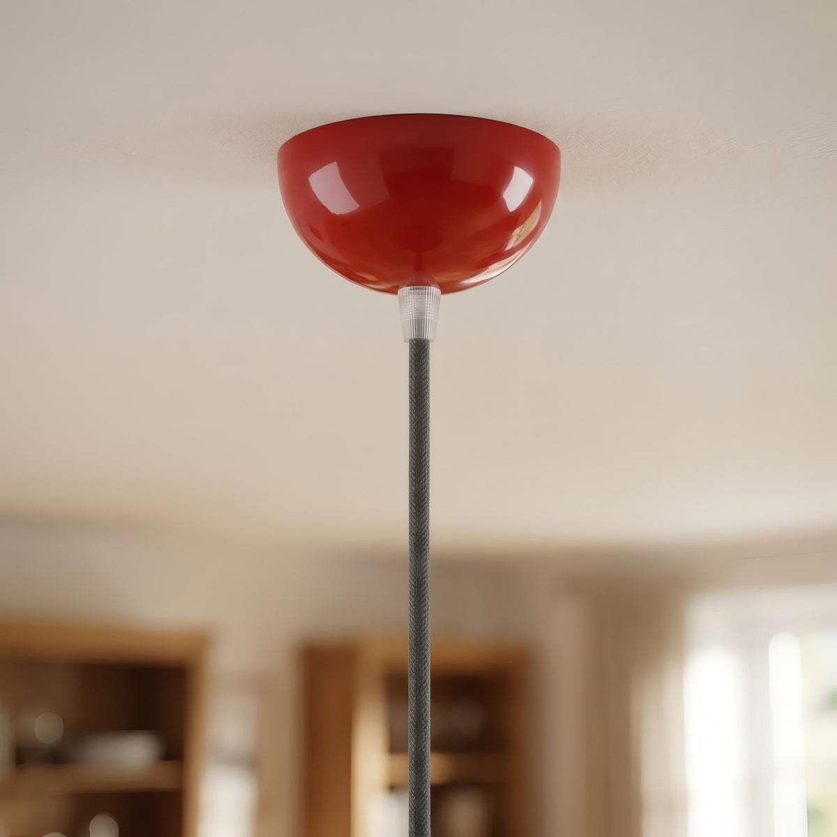 Rosone semisferico in metallo, Ø 100 mm — Rosso