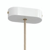 Rosone ovale in legno, 120 × 51 mm — Bianco