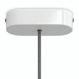 Rosone ovale in legno, 120 × 51 mm — Bianco