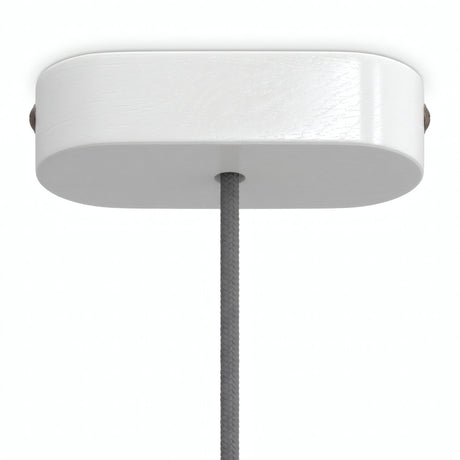 Rosone ovale in legno, 120 × 51 mm — Bianco