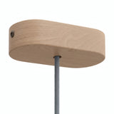 Rosone ovale in legno, 120 × 51 mm — Naturale