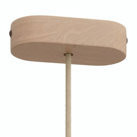 Rosone ovale in legno, 120 × 51 mm — Naturale