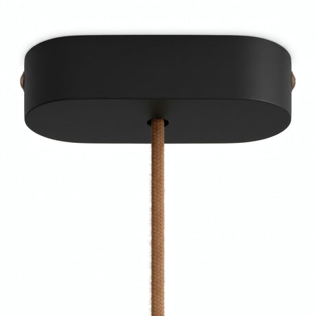 Rosone ovale in legno, 120 × 51 mm — Nero