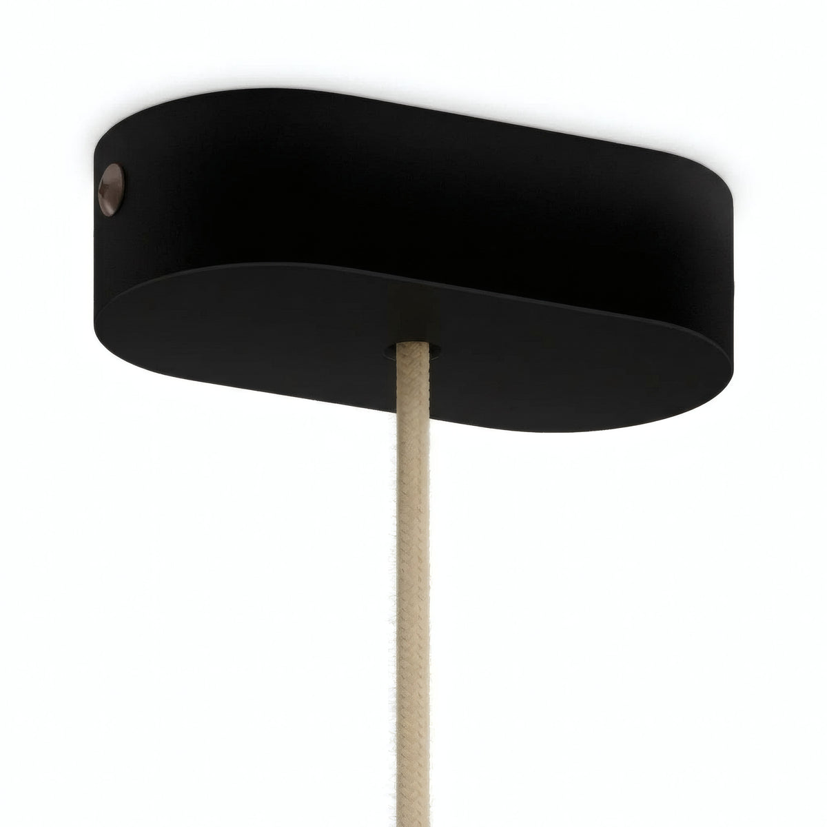 Rosone ovale in legno, 120 × 51 mm — Nero