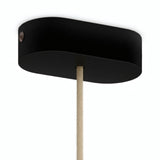 Rosone ovale in legno, 120 × 51 mm — Nero