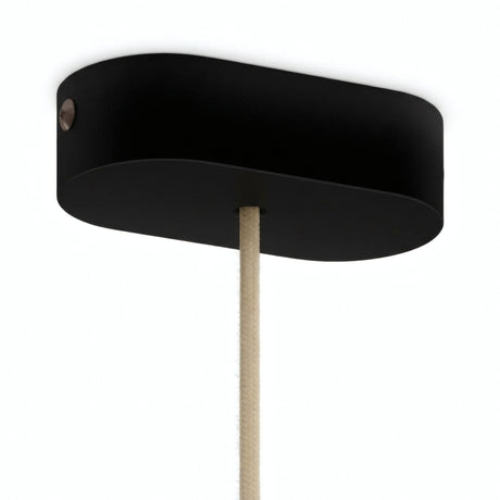 Rosone ovale in legno, 120 × 51 mm — Nero