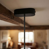 Rosone ovale in legno, 120 × 51 mm — Nero