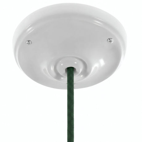 Rosone in porcellana con kit di fissaggio, Ø 105 mm — Bianco