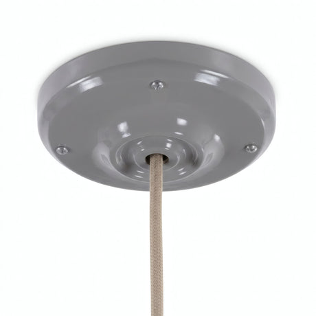 Rosone in porcellana con kit di fissaggio, Ø 105 mm — Grigio
