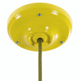 Rosone in porcellana con kit di fissaggio, Ø 105 mm — Giallo