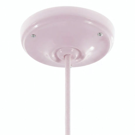 Rosone in porcellana con kit di fissaggio, Ø 105 mm — Rosa antico