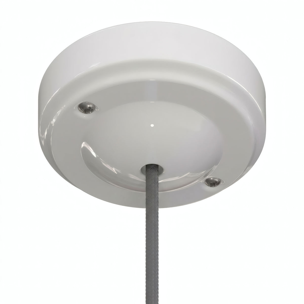 Rosone minimalista in porcellana, Ø 100 mm — Bianco