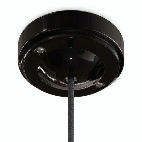 Rosone minimalista in porcellana, Ø 100 mm — Nero