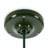Rosone in porcellana con kit di fissaggio, Ø 105 mm — Verde