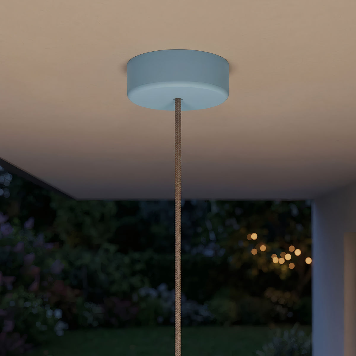Rosone in silicone da esterno IP65, Ø 125 mm — Azzurro cielo