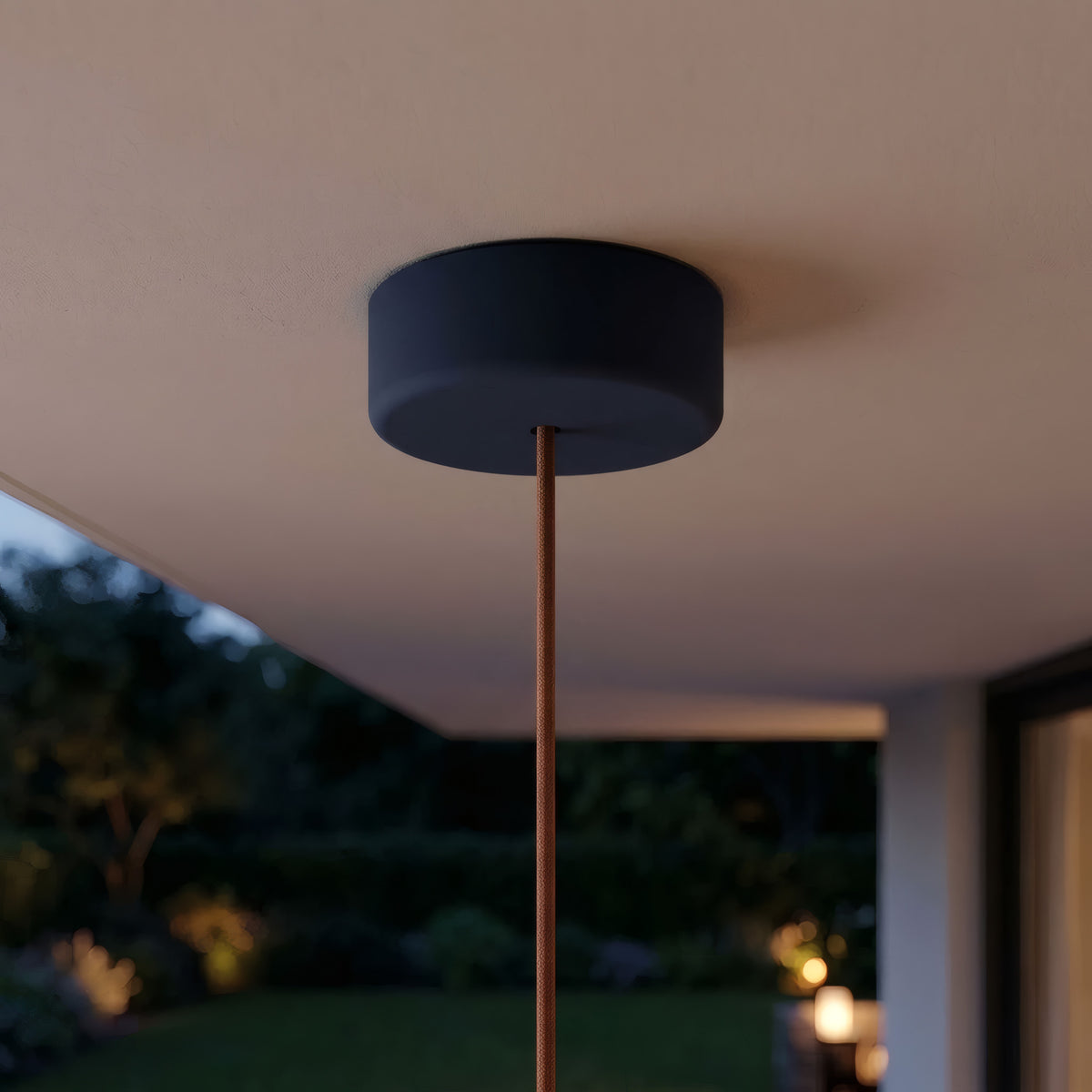 Rosone in silicone da esterno IP65, Ø 125 mm — Grafite
