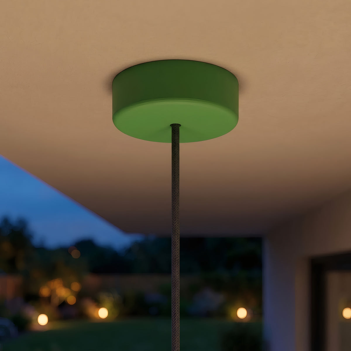 Rosone in silicone da esterno IP65, Ø 125 mm — Verde prato