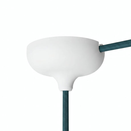 Rosone in silicone Ø 88 mm, foro centrale e uscita laterale — Bianco