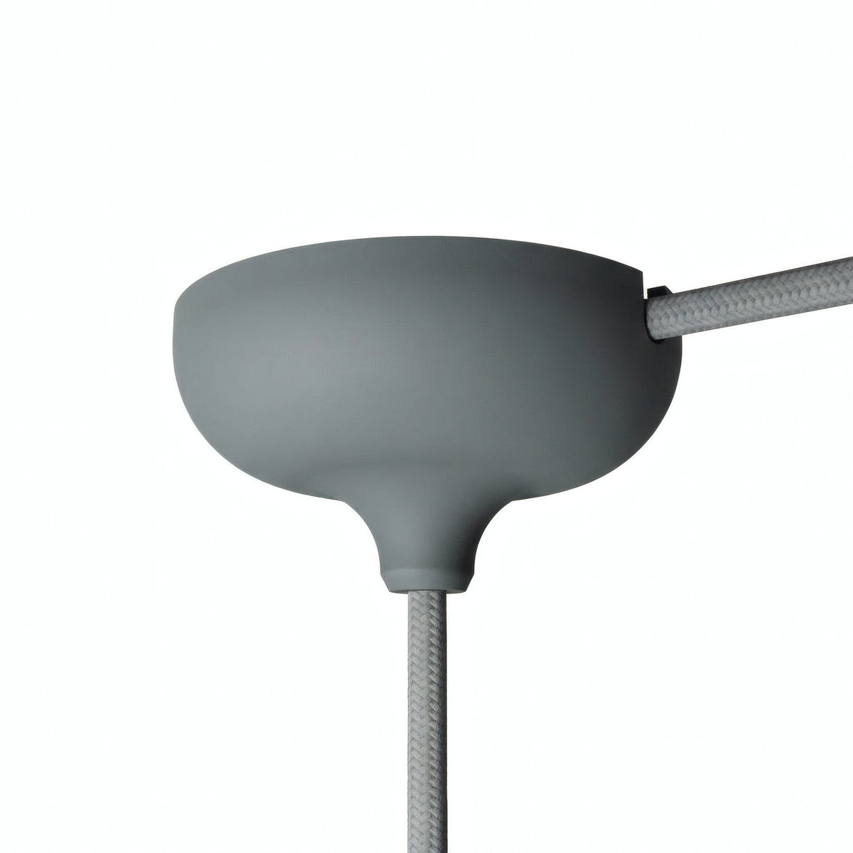 Rosone in silicone Ø 88 mm, foro centrale e uscita laterale — Grigio