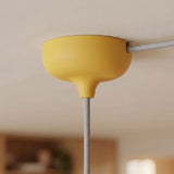 Rosone in silicone Ø 88 mm, foro centrale e uscita laterale — Giallo