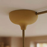 Rosone in silicone Ø 88 mm, foro centrale e uscita laterale — Senape