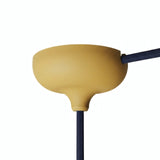 Rosone in silicone Ø 88 mm, foro centrale e uscita laterale — Senape