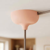 Rosone in silicone Ø 88 mm, foro centrale e uscita laterale — Salmone