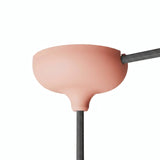 Rosone in silicone Ø 88 mm, foro centrale e uscita laterale — Salmone