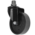 roulette industriale nera con raccordo idraulico in ghisa 15x21mm
