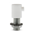 Serracavo cilindrico in plastica, tubo filettato M10x1 — Bianco