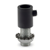 Serracavo cilindrico in plastica, tubo filettato M10x1 — Nero