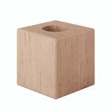 Base per lampada a cubo in ontano per portalampada E27 — Legno naturale