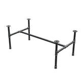 Base per tavolino industriale in ghisa, struttura a H, 101 × 55 cm, altezza 42 cm, vista di tre quarti