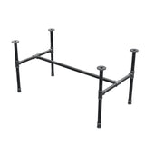 Base per tavolino industriale in ghisa, struttura a H, 101 × 55 cm, altezza 52 cm, vista di tre quarti