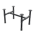 Base per tavolino industriale in ghisa, struttura a H, 51 × 35 cm, altezza 32 cm, vista di tre quarti