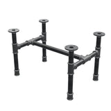Base per tavolino industriale in ghisa, struttura a H, 51 × 35 cm, altezza 32 cm, vista di tre quarti